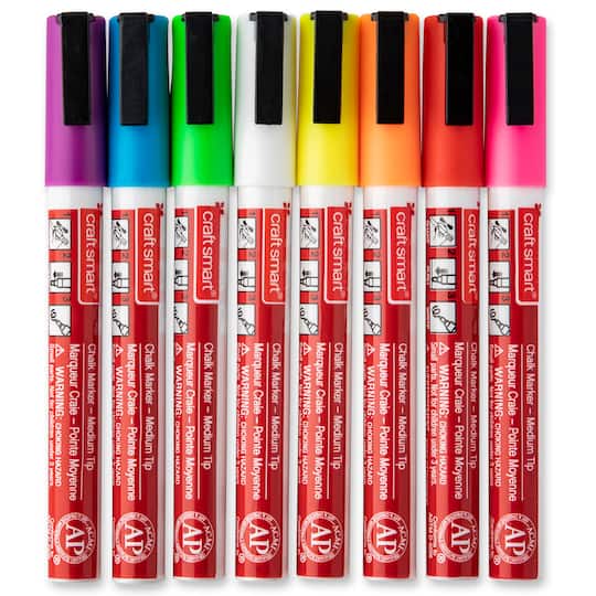 Fluorescent Medium Tip Chalk Marker Set by Craft Smart®